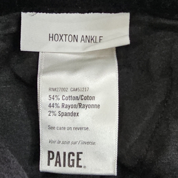 PAIGE Hoxton Velvet Ankle Skinny leg Jeans in Black Size 30 EUC - Picture 4 of 13